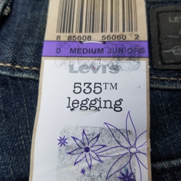 Levi’s 535 Leggings 119970022 Jeans Color Blue Inked Brand New with tags - Picture 13 of 14